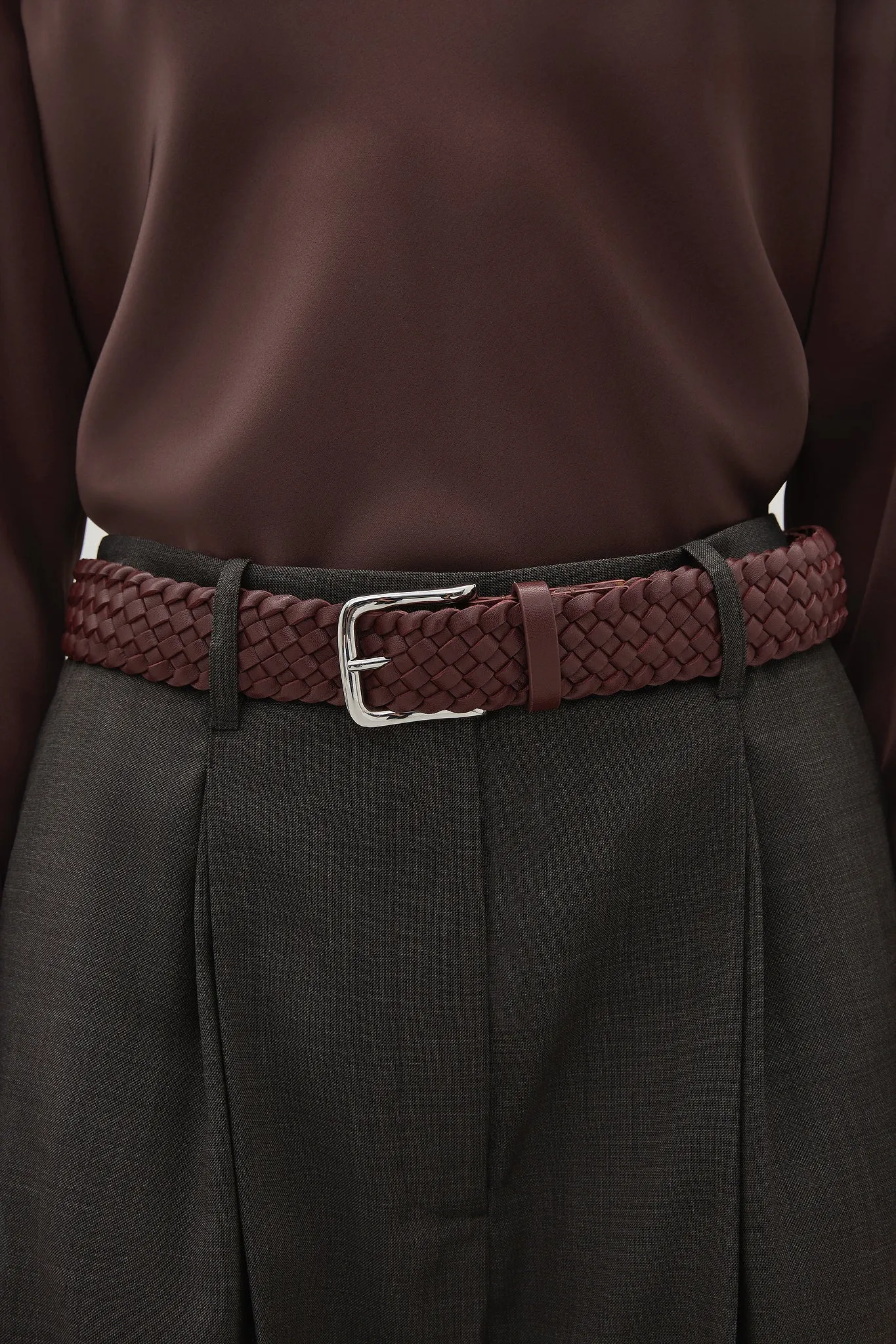 A Emery Kya Belt in Merlot