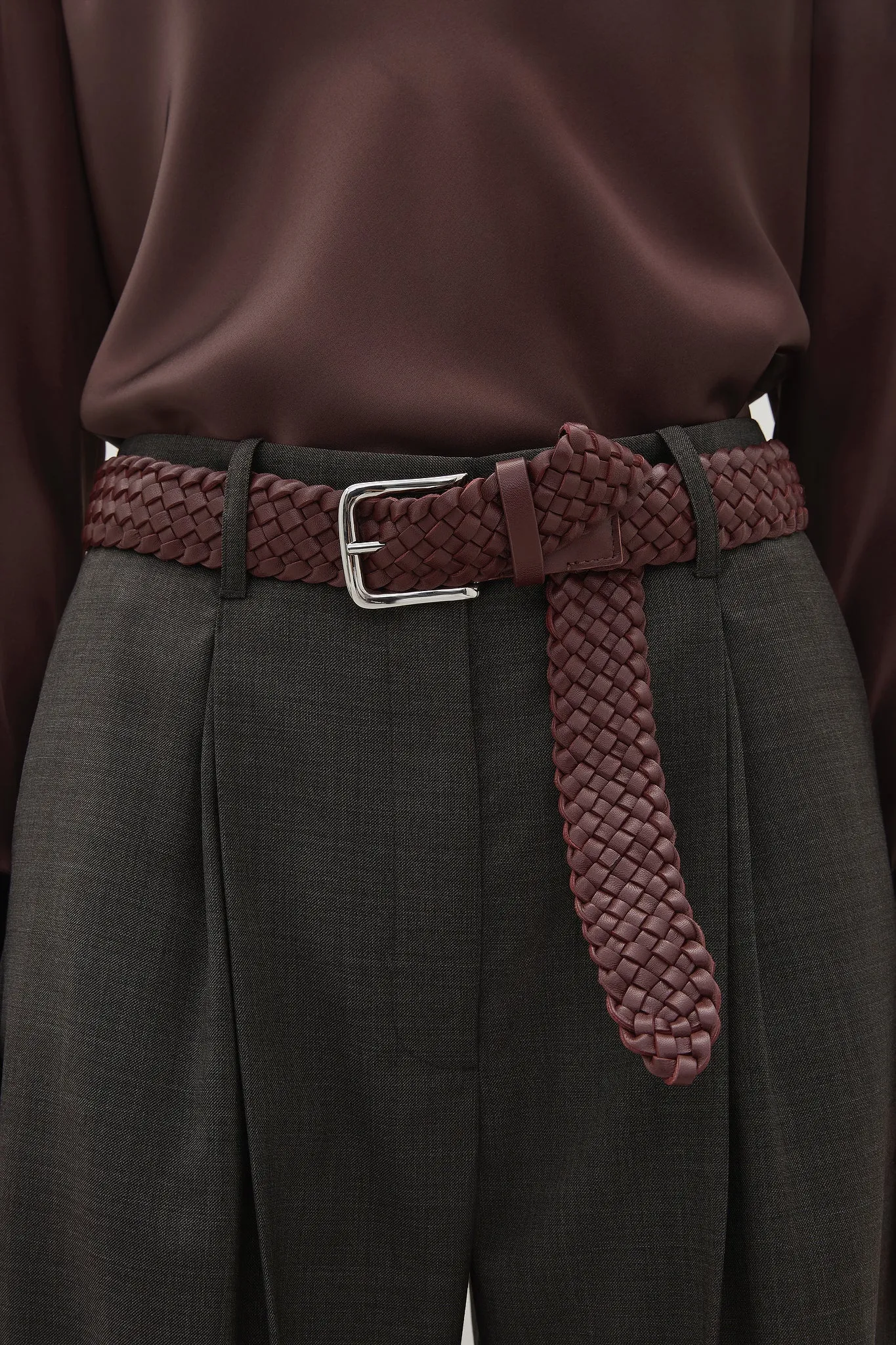 A Emery Kya Belt in Merlot