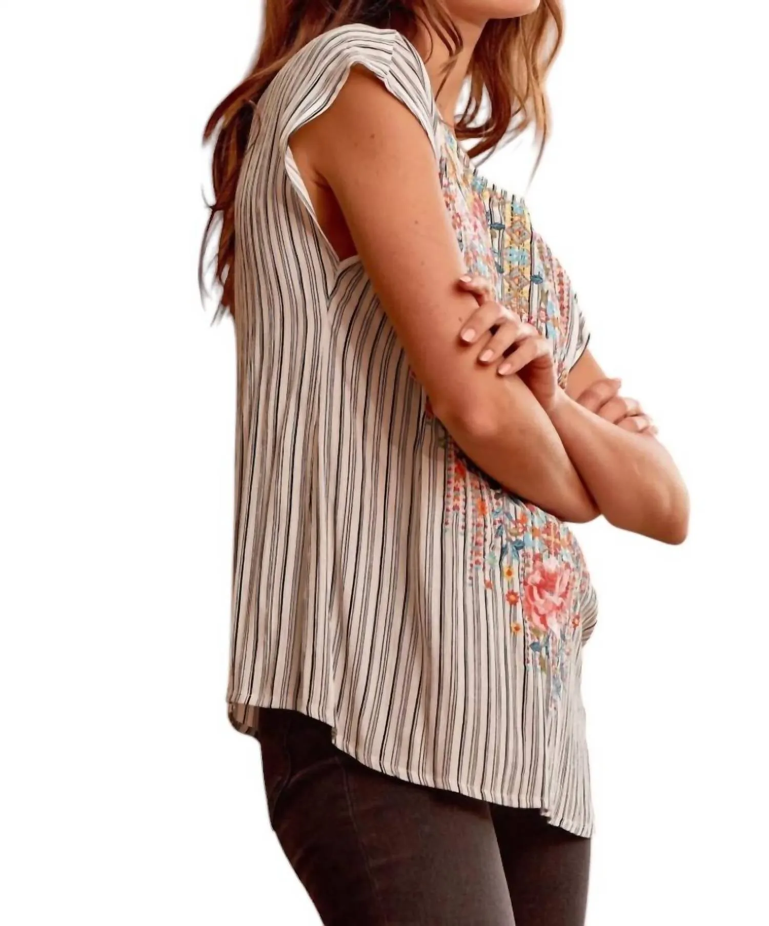 Andree By Unit - Hang On To You Embroidered Top