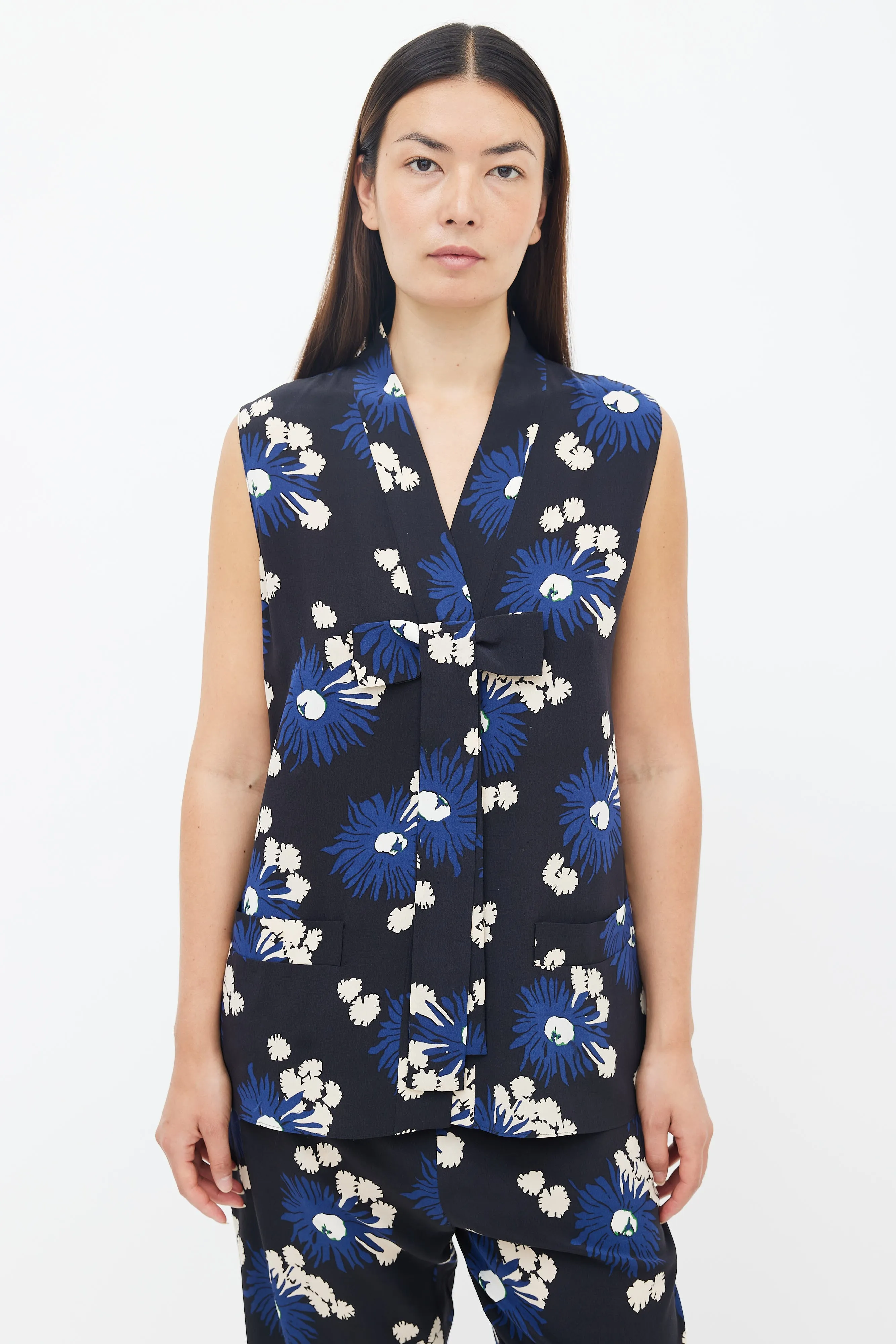 Black Multicolour Silk Floral Co-Ord Set