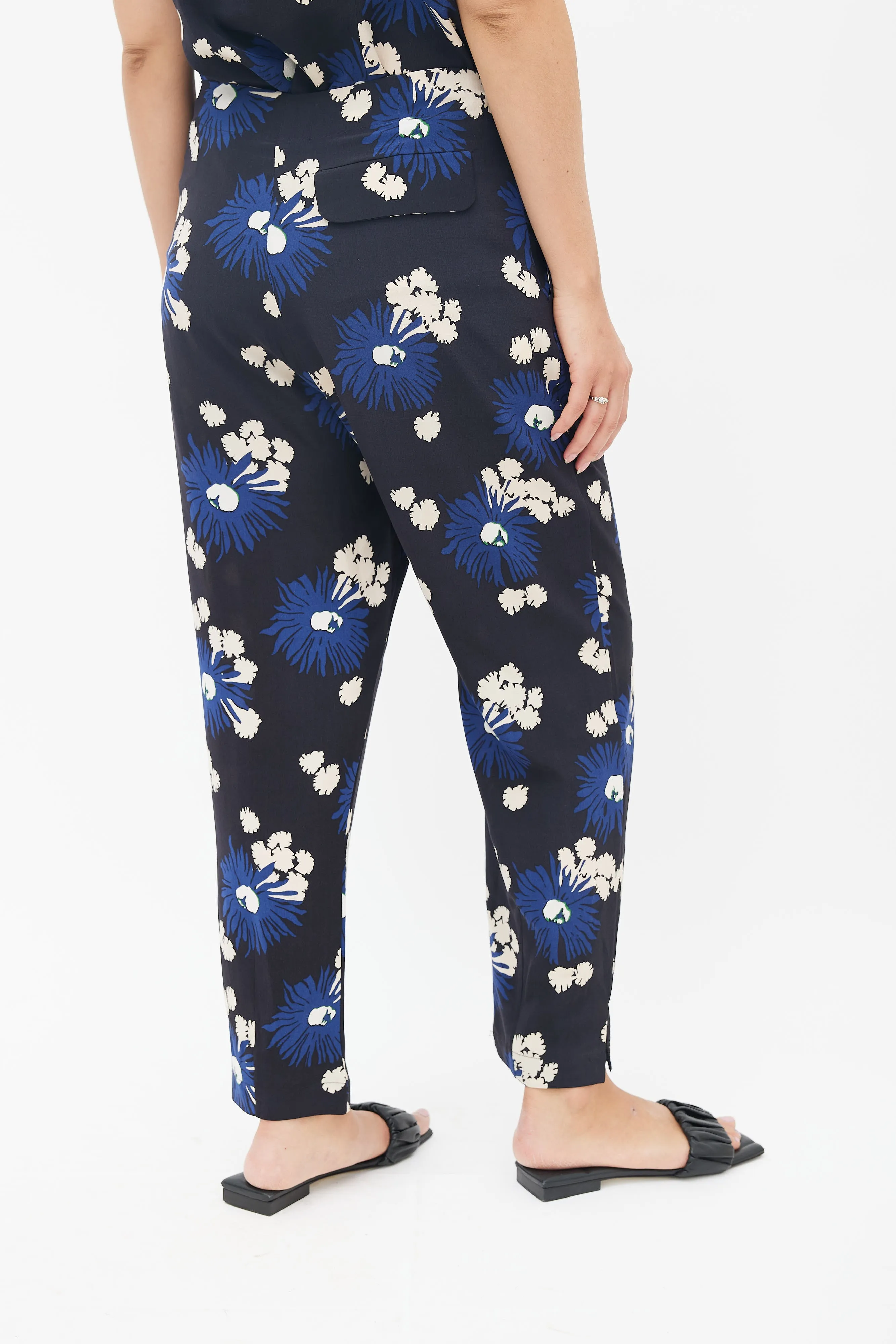 Black Multicolour Silk Floral Co-Ord Set