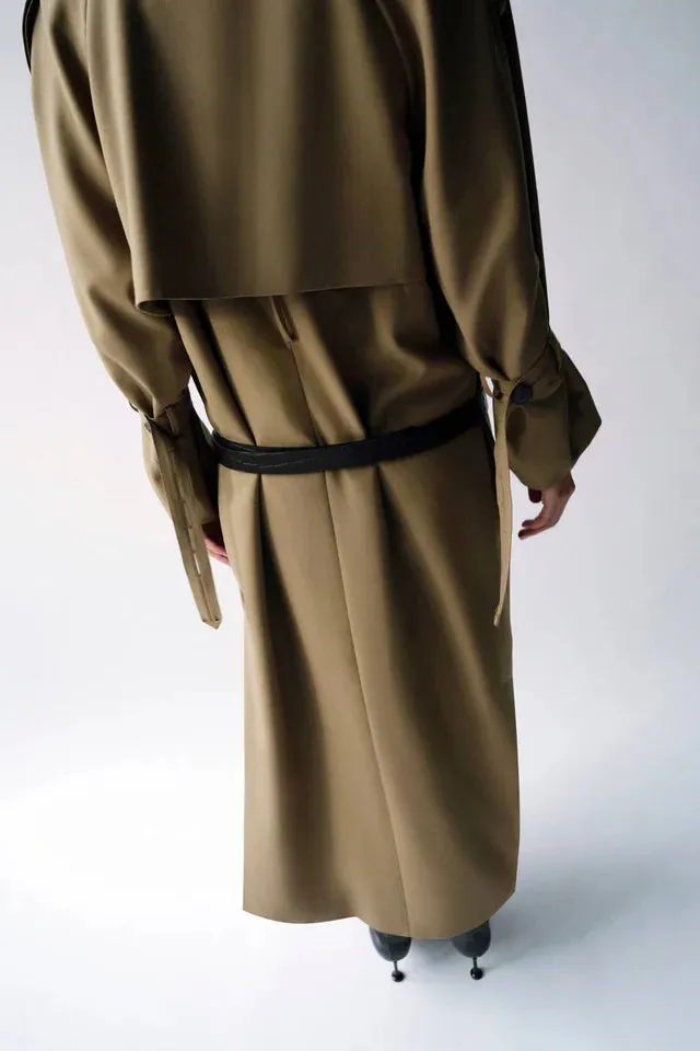 Camilla and Marc Landon Croc Belt in Chocolate
