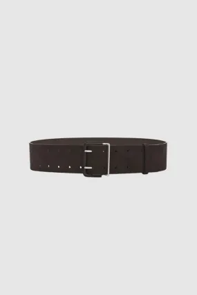 Camilla and Marc Willow Suede Belt in Chocolate