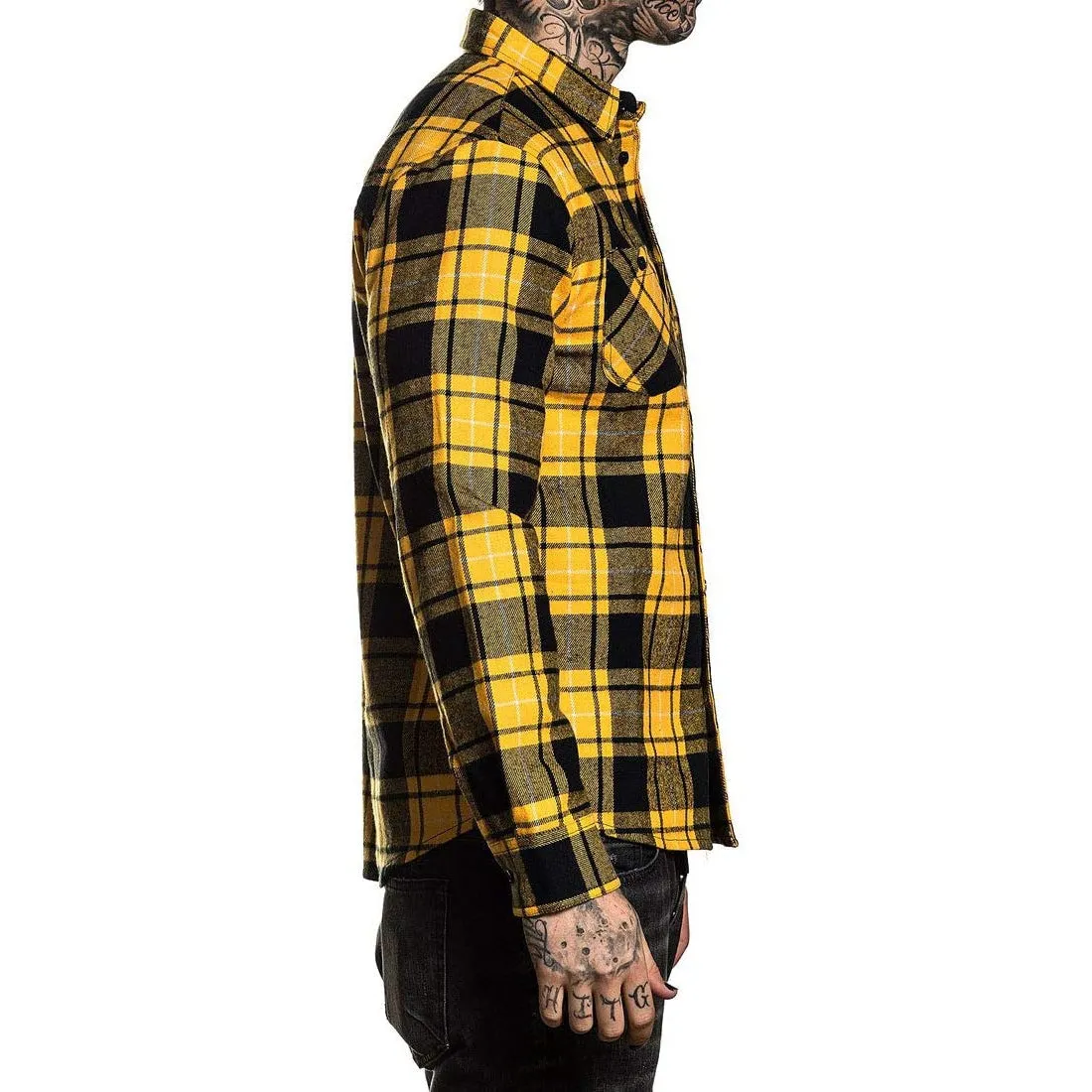 Dirty Melon Flannel Button Up Long Sleeve Shirt