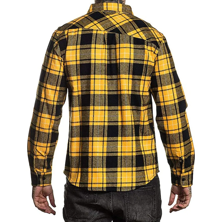 Dirty Melon Flannel Button Up Long Sleeve Shirt