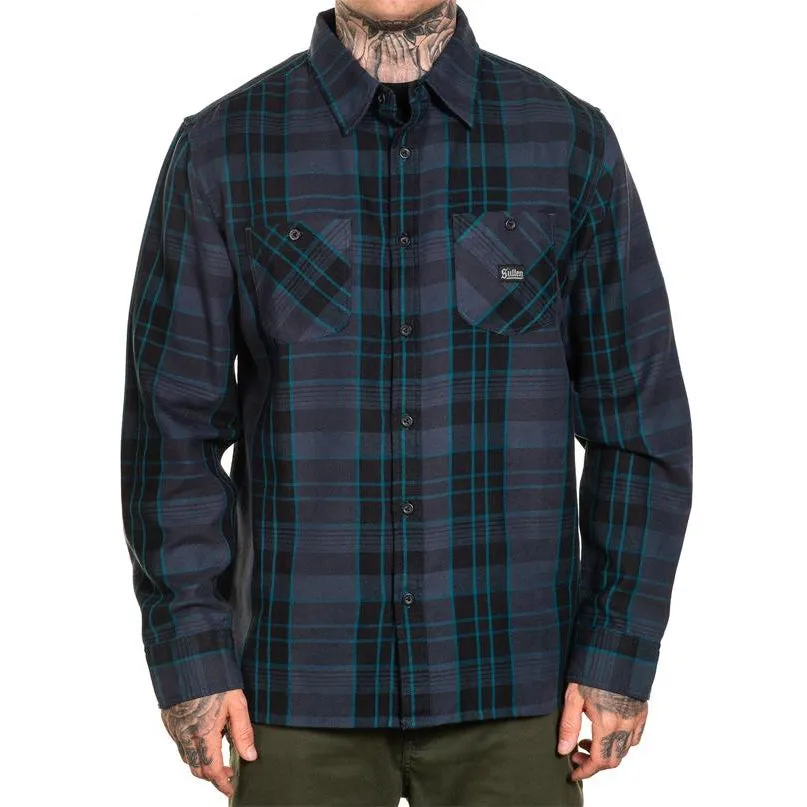 Electric Flannel Button Up Long Sleeve Shirt