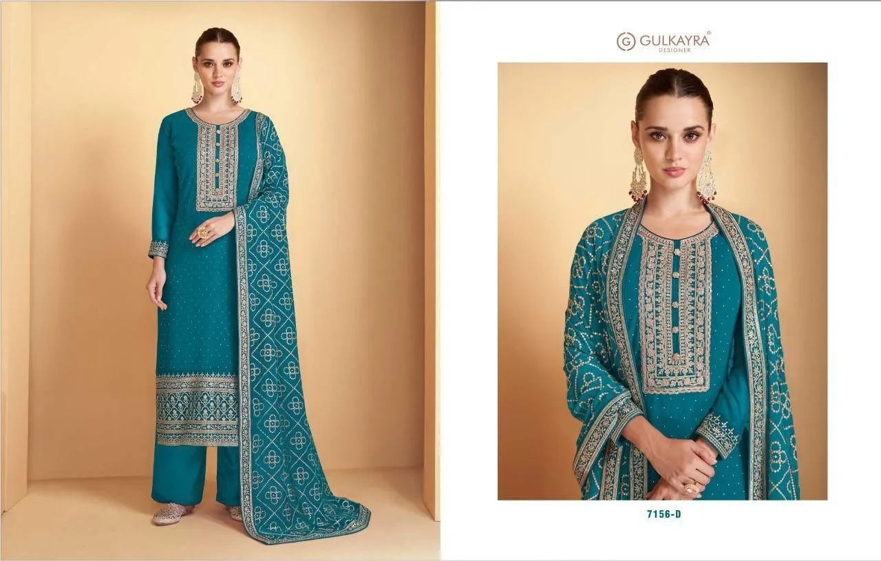 GULKAYRA DESIGNER AMISHA 7156 SERIES SUIT