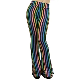 Hellz Bellz Rainbow Stripes Bell Bottom Flares