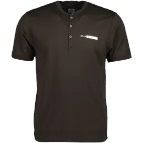 Micronet Piqué Button Up Logo Print T-Shirt