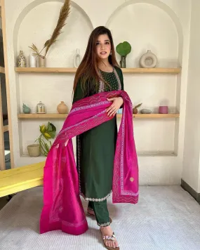 Rayon Fabric With Beautiful Embroidery Work Plazo Suit