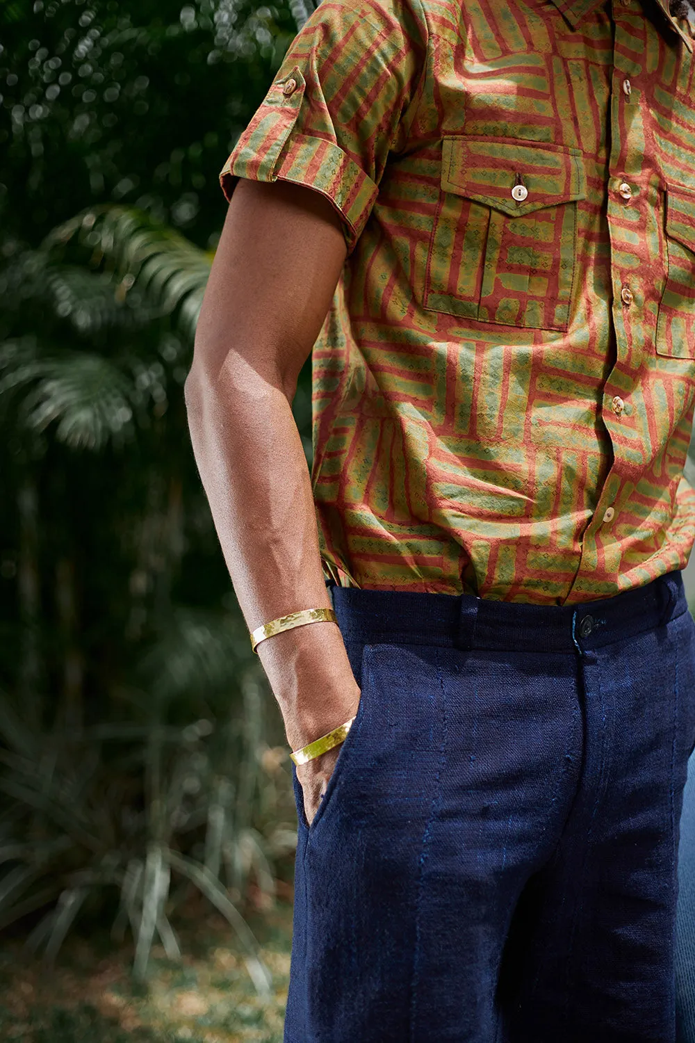 Short Sleeve Button Up - Garden Gate