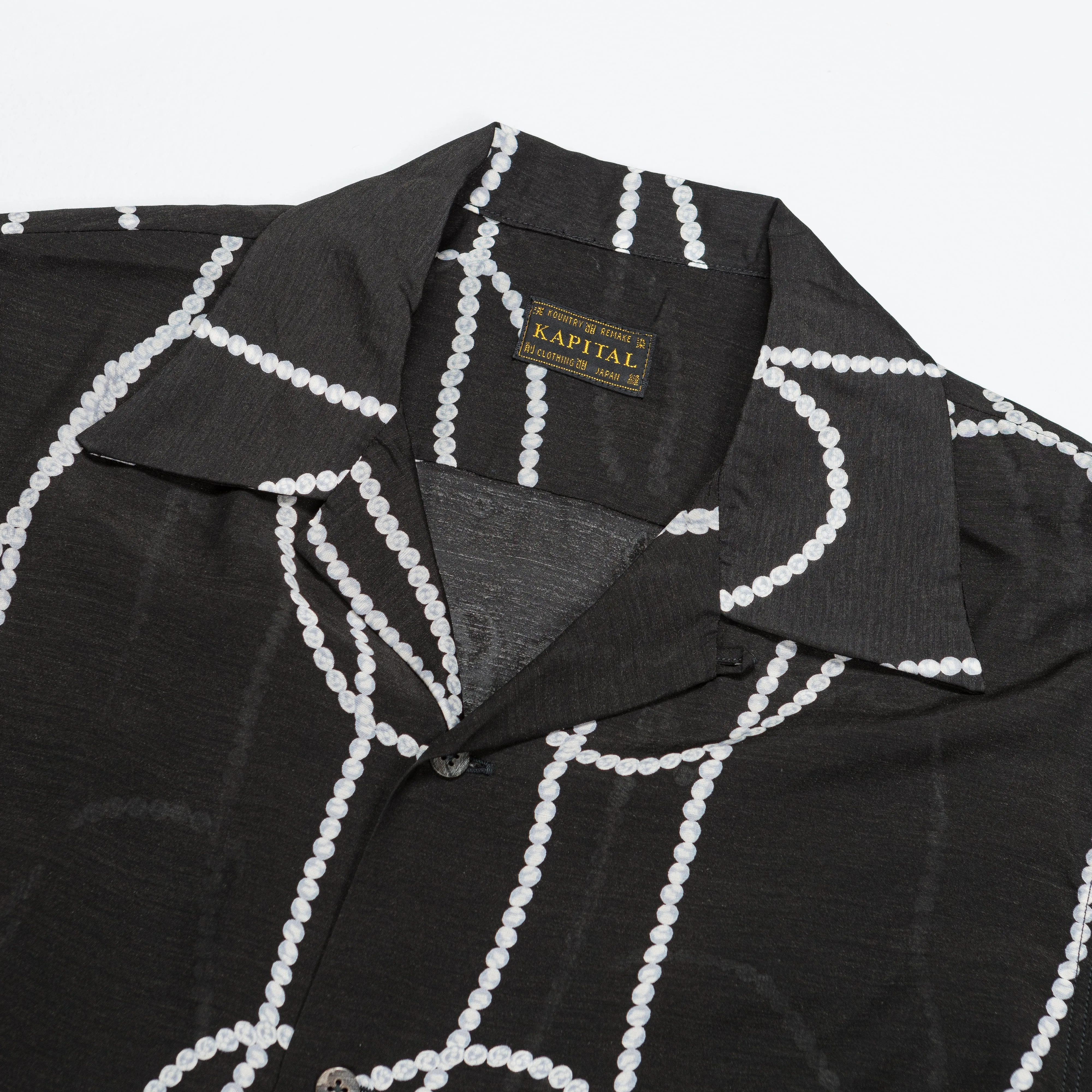 Silk Rayon PEARL-KATABIRA Aloha - Black
