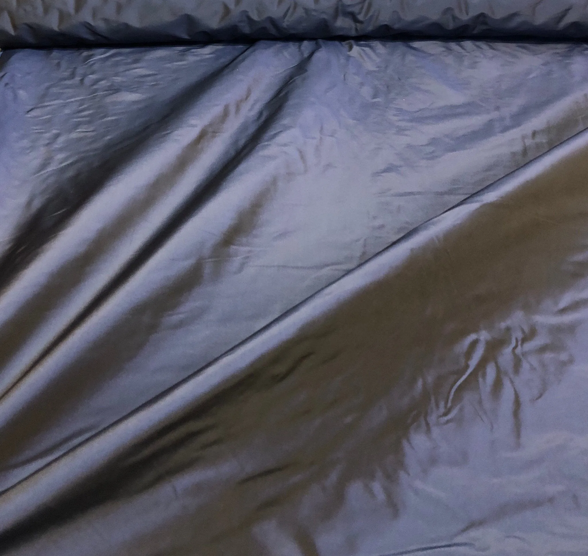 Silk taffeta 54&quot; wide    Beautiful navy brownish color silk taffeta fabric sold by the yard
