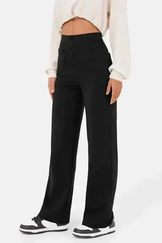 Women's High-Waisted Elastic Casual Pants