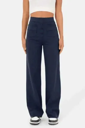 Women's High-Waisted Elastic Casual Pants
